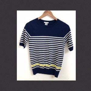 CLUB MONACO 100% wool striped tee, size xs